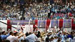 Semangat Warga Ikuti Pidato Kebangsaan Prabowo