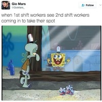 Perbedaan antara pekerja shift pagi dan malam. Foto: Instagram