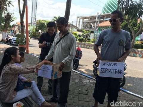 #SaveSopirTruk, Cara Simpati Warga ke Sopir yang Tabrak Mobil Patwal