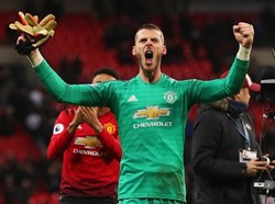 Tak ada gol tambahan hingga laga usai. MU menang 1-0 dan De Gea bikin 11 penyelamatan. (Foto: Catherine Ivill/Getty Images)
