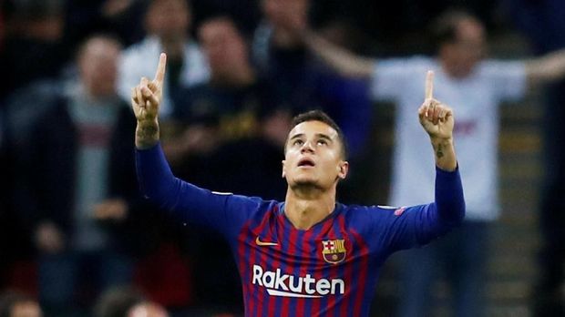 Philippe Coutinho kalah bersaing dari Ousmane Dembele di lini depan.