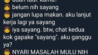 Cuitan para pengguna twitter kali ini kompak menghadirkan ilustrasi percakan kocak sepasang kekasih. Bukannya romantis, percakapan yang mengingatkan waktu makan ini malah jadi awal masalah. Foto: Twitter