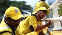 Hingga hari ini pengecatan pagar pembatas flyover Pancoran telah dilakukan sebanyak 4 kali guna memberikan kesan yang segar dan enak dipandang mata.