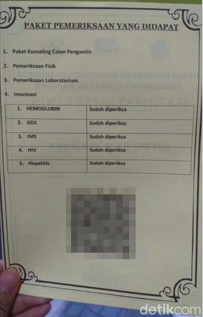 Sertifikat Layak Nikah Puskesmas: Meningkatkan Peluang Pernikahan Bahagia Dengan Kesehatan Yang Optimal Penampakan 'Sertifikat Layak Kawin' dari Berbagai Puskesmas se-DKI - Foto 6