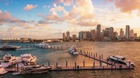 Peringkat ketujuh diraih oleh kota Miami di Amerika Serikat. Selain disebut dalam 46 lagu dunia, tak sedikit juga acara televisi yang menyertakan Miami dalam judulnya (Thinkstock)