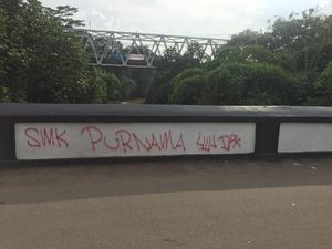 Jembatan Panus yang Dicoret-coret Murid SMK Baru Direnovasi