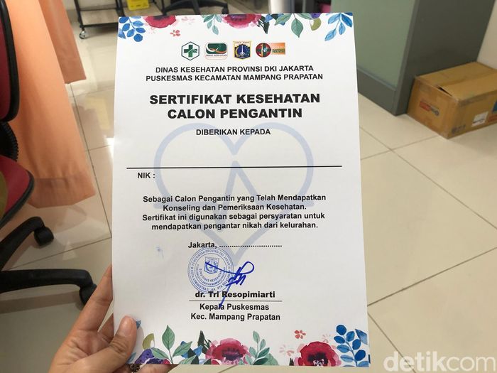 Sertifikat Layak Nikah Puskesmas: Meningkatkan Peluang Pernikahan Bahagia Dengan Kesehatan Yang Optimal Penampakan 'Sertifikat Layak Kawin' dari Berbagai Puskesmas se-DKI - Foto 9