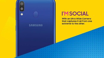 Ditujukan untuk kalangan milenial, Galaxy M juga kamera Ultra Wide yang mungkin membantu menangkap konten yang bagus buat media sosial. Foto: istimewa