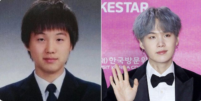 Suga BTS terlihat tidak berubah tapi memang jadi jauh lebih tampan. Foto: Twitter