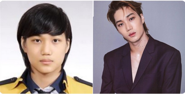 Kai EXO dikenal sebagai penyanyi sekaligus penari yang seksi. Namun 10 tahun lalu pacar Jennie Blackpink tersebut masih pelajar berpenampilan sederhana. Foto: Twitter