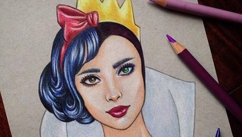 Snow White & The Evil Queen. Maka tak heran jika kebanyakan gambarnya diambi dari berbagai karakter film disney. (Foto: Instagram/dada16808)