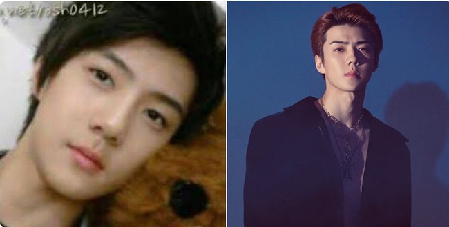 Sehun sudah dikenal tampan bahkan sebelum debut sebagai idol. Namun kini penampilannya lebih maksimal dengan makeup, gaya rambut, dan tubuh atletis. Foto: Twitter