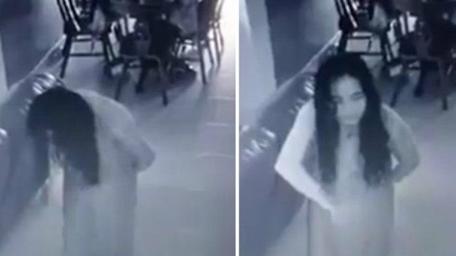 Hii..! Ini Penampakan Hantu Muka Rata di Restoran