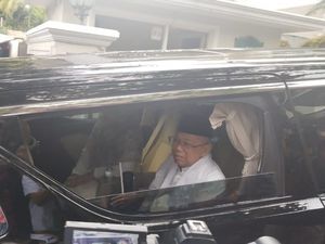 Berangkat Debat Pilpres Bareng Jokowi, Maruf Amin Menuju Istana