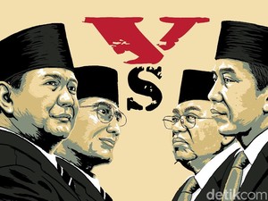Survei Cyrus Network: Jokowi-Amin 56,4%, Prabowo-Sandi 38,1%