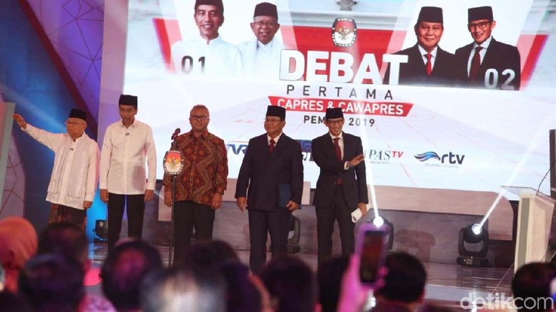 9 Janji Jokowi-Maruf Vs 13 Janji Prabowo-Sandiaga di Debat Perdana