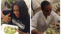 Kali ini Mel B dan Phoenix Chi Gulzar menikmati sajian khas Meksiko. And we end out night with proper true authentic Mexican food ummmmmm yummmy, tulis Mel B. Foto: Instagram officialmelb