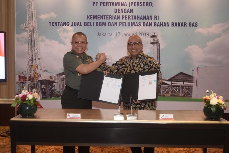 Pertamina Jamin Pasokan Energi untuk Kemenhan hingga 2021 Pertamina Jamin Pasokan Energi untuk Kemenhan hingga 2021