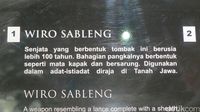 Keterangan resmi museum soal Kapak Wiro Sableng (Fitraya/detikTravel)