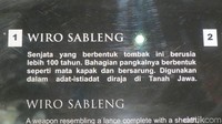 Wiro Sableng adalah nama senjata berbentuk tombak, berusia lebih dari 100 tahun. Bagian pangkalnya berbentuk kapak dan bersarung. Digunakan dalam adat istiadat diraja di Tanah Jawa (Fitraya/detikTravel)  