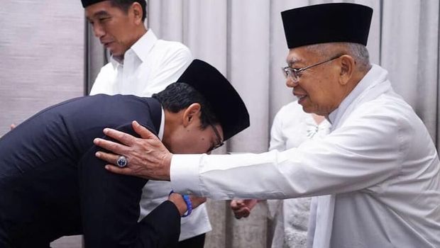 Momen Sandiaga Uno Sungkem ke Megawati Sebelum Debat Capres