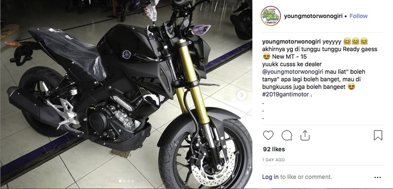 Yamaha MT-15. Foto: Instagram @youngmotorwonogiri Yamaha MT-15. Foto: Instagram @youngmotorwonogiri