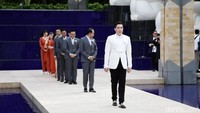 Edric Tjandra saat bersiap-siap memasuki ruangan pemberkatan di Nusa Dua, Bali pada Jumat (18/1).