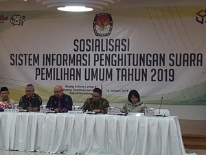 KPU Sosialisasi Sistem Hitung Suara Pemilu 2019 ke Perwakilan Capres