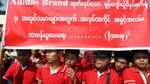 Pabrik Ditutup, Ratusan Buruh Adidas di Myanmar Demo