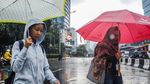 Perjuangan Menembus Hujan Deras di Thamrin