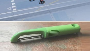 Pesawat yang terinspirasi dari pengupas kulit buah dan sayur. Foto: Eric Geusz