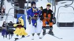 Aksi Sailor Moon Hingga Naruto Berlomba di Kontes Ski Jepang