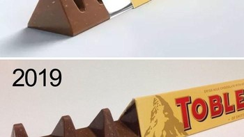 Beda bentuk coklat Toblerone. Foto: Bored Panda