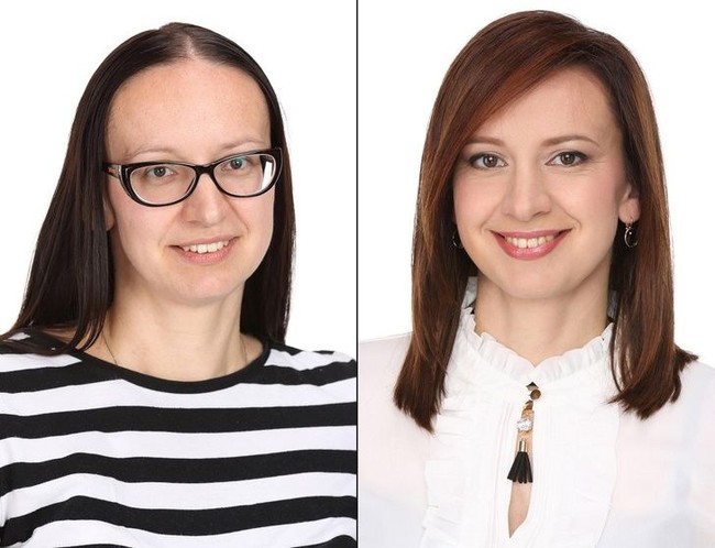 Mairita, operator berusia 36 tahun diubah tatanan rambutnya dan mengenakan makeup. Benar-benar seperti dua orang yang berbeda. Foto: Dok. Bogomolov.lv