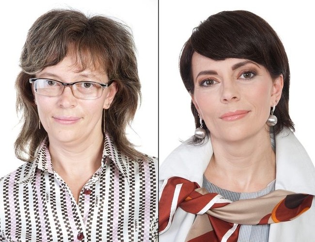 Akuntan lainnya, Lidia, usia 43 tahun. Siapa sangka dengan menggunting dan mewarnai rambutnya jadi brunette, dan memoles wajah dengan sedikit makeup, bisa membuat dirinya terlihat jauh lebih cantik. Foto: Dok. Bogomolov.lv