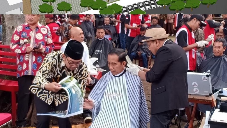 Ridwan Kamil yang tengah menunjukkan desain Situ Bagendit ke Jokowi (@ridwankamil/Instagram) Ridwan Kamil yang tengah menunjukkan desain Situ Bagendit ke Jokowi (@ridwankamil/Instagram)