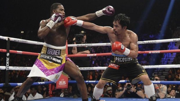 Manny Pacquiao tetap tampil agresif di usia 40 tahun.