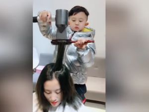 Hairstylist Paling Imut, Usia 6 Tahun Sudah Jago Potong Rambut