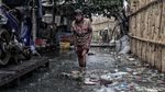 Banjir Rob, Anak-anak Tidak Peduli yang Penting Senang