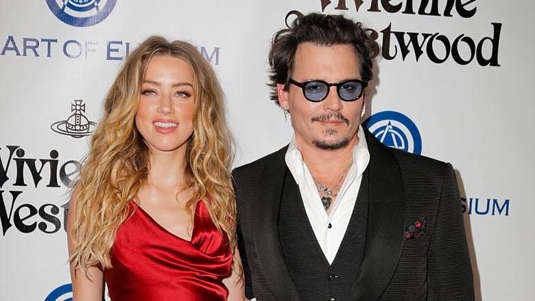CULVER CITY, CA - JANUARY 09:  Actors Amber Heard (L) and Johnny Depp attend The Art of Elysium 2016 HEAVEN Gala presented by Vivienne Westwood & Andreas Kronthaler at 3LABS on January 9, 2016 in Culver City, California.  (Photo by Alison Buck/Getty Images)