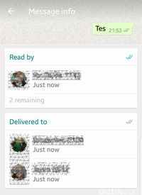 Saat chat sudah mulai dibaca salah satu anggota grupmu.