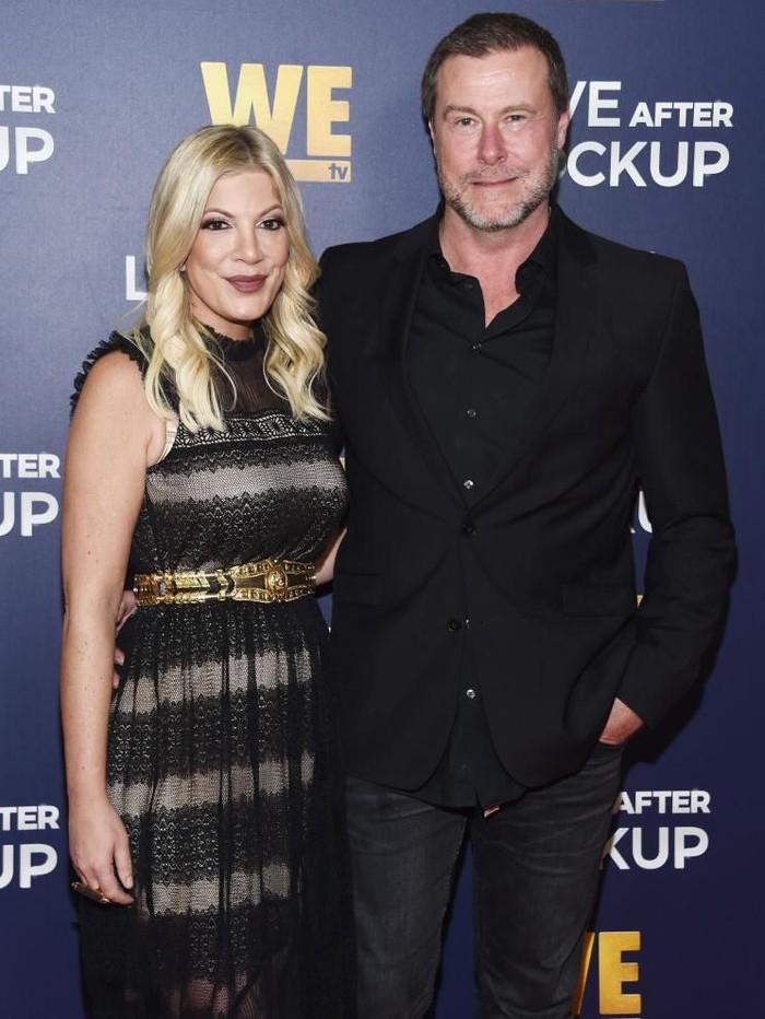 BEVERLY HILLS, CA - DECEMBER 11:  Tori Spelling and Dean McDermott arrive at WE tvs Real Love: Relationship Reality TVs Past, Present & Future event at The Paley Center for Media on December 11, 2018 in Beverly Hills, California.  (Photo by Amanda Edwards/Getty Images)