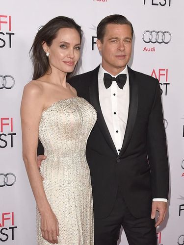 HOLLYWOOD, CA - NOVEMBER 05:  Writer-director-producer-actress Angelina Jolie Pitt (L) and actor-producer Brad Pitt attend the opening night gala premiere of Universal Pictures' 'By the Sea' during AFI FEST 2015 presented by Audi at TCL Chinese 6 Theatres on November 5, 2015 in Hollywood, California.  (Photo by Jason Merritt/Getty Images)