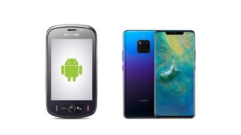 Huawei U8220 dan Mate 20 Pro. Foto: detikINET
