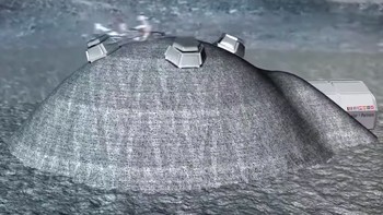 Beginilah mungkin wujud tempat tinggal pertama bagi manusia di Bulan. Foto: ESA