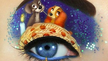 Tak hanya sekedar mewarnai matanya, ia juga melukis sebuah gambar pada matanya tersebut dengan gambar ilustrasi yang kreatif. (Foto: Instagram/tal_peleg)