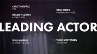 Tentunya pilihan yang berat antara Rami Malek, Bradley Cooper dan Christian Bale. Dok. Twitter/Academy Awards