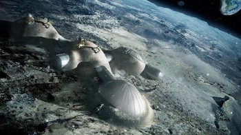 Di kemudian hari, makin banyak tempat tinggal manusia yang dibangun di Bulan. Foto: ESA