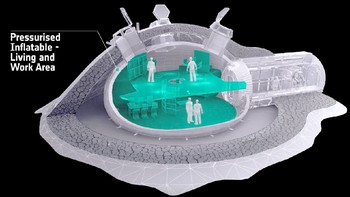 Tempat tinggal tersebut dirancang mampu ditempati oleh 4 manusia. Foto: ESA