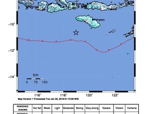Gempa M 6,7 di Sumba Barat Terasa hingga Sumbawa-Lombok